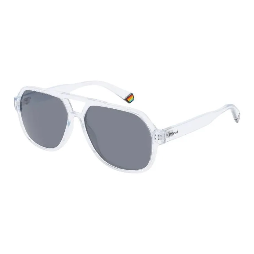 Polaroid Polycarbonate Aviator Sunglasses Unisex White