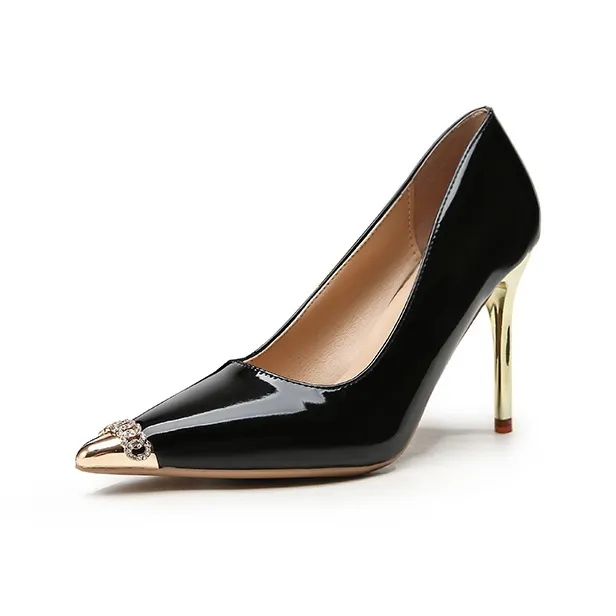 BANWEIDIYA Узкий каблук Высокие каблуки 9 см Женские Черный