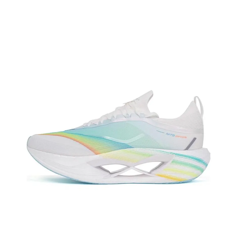 XTEP Wear-Resistant Support Cushioning Low-Top Long Distance Running Running Shoes Men's White Blue