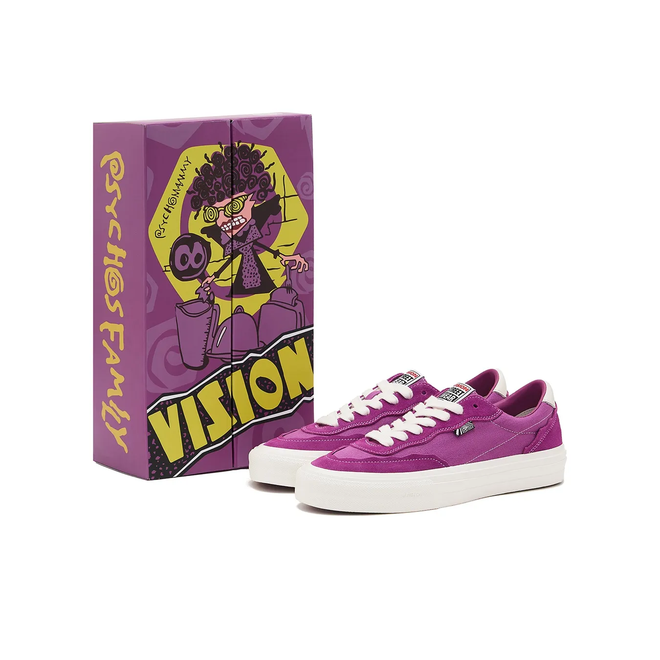 Vision Street Wear Плоский верх Амортизация Низкие кеды для скейтбординга Унисекс Ягодно-фиолетовый