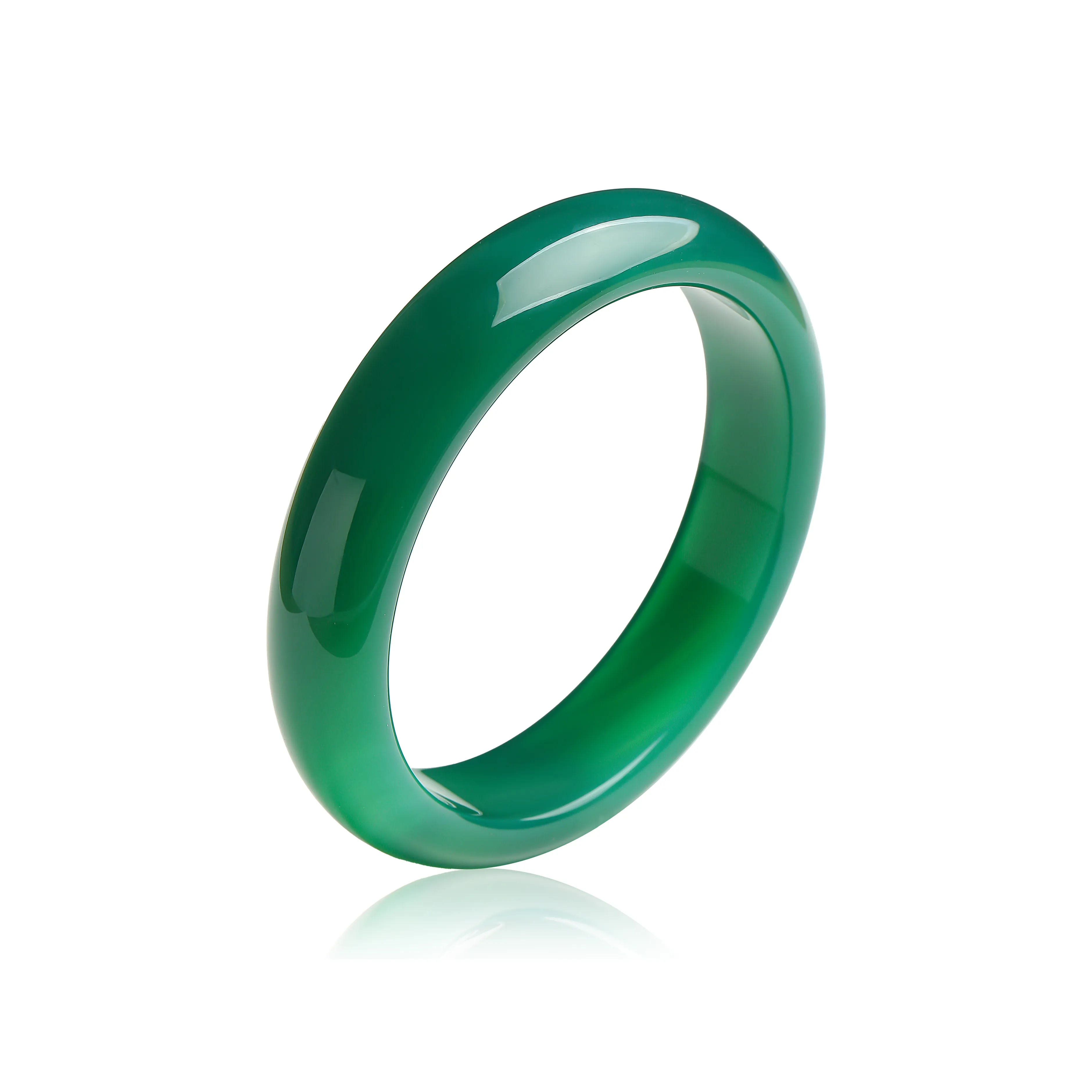 With The Heart Of The Jade Agate Bangles Women's