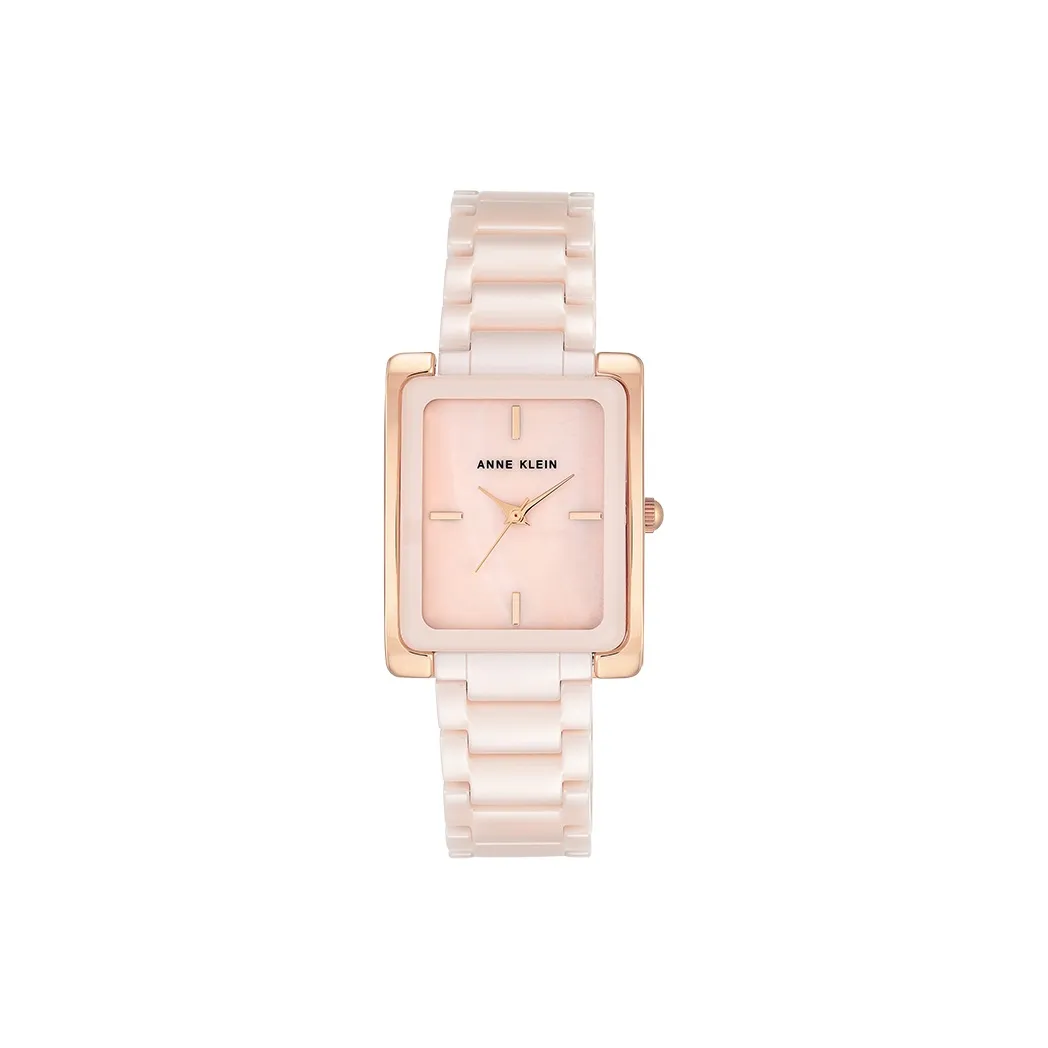 ANNE KLEIN ANNE KLEIN Наручные часы Кварцевый механизм Керамика Сплав Ремешок 28*35 мм Розовый циферблат Женские часы