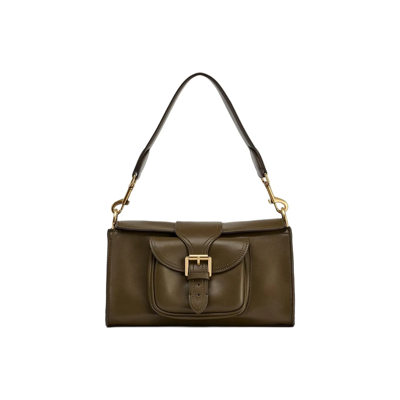 ZARA PU Shoulder Bag Women's Green