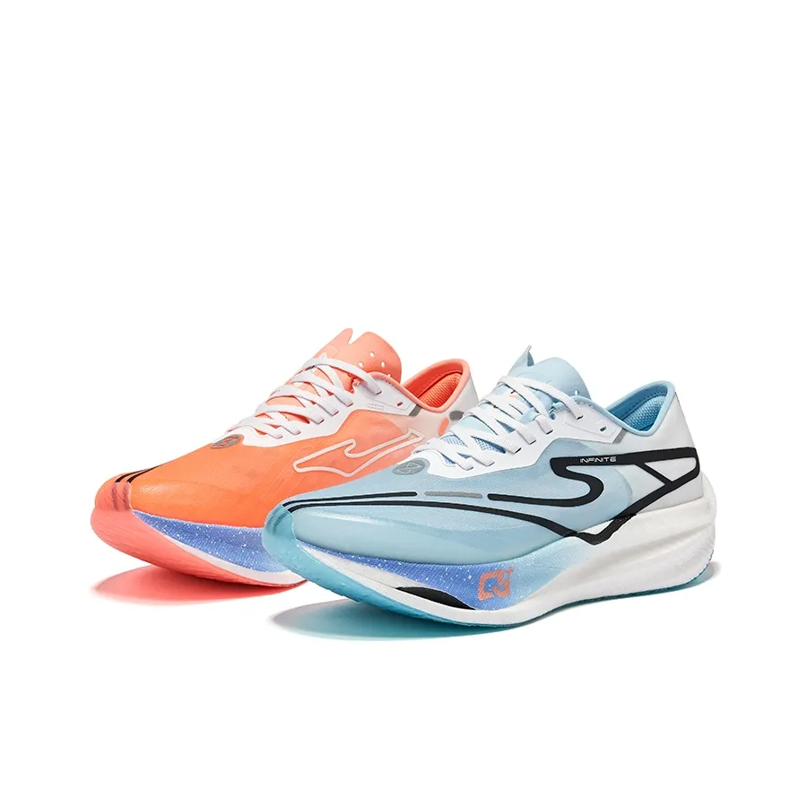 Erke Zhijing 2,0 Амортизаторы Shock Absorbers Oтскок Низкий Топ Беговые кроссовки Мужские Белый Erke Озерно-голубой