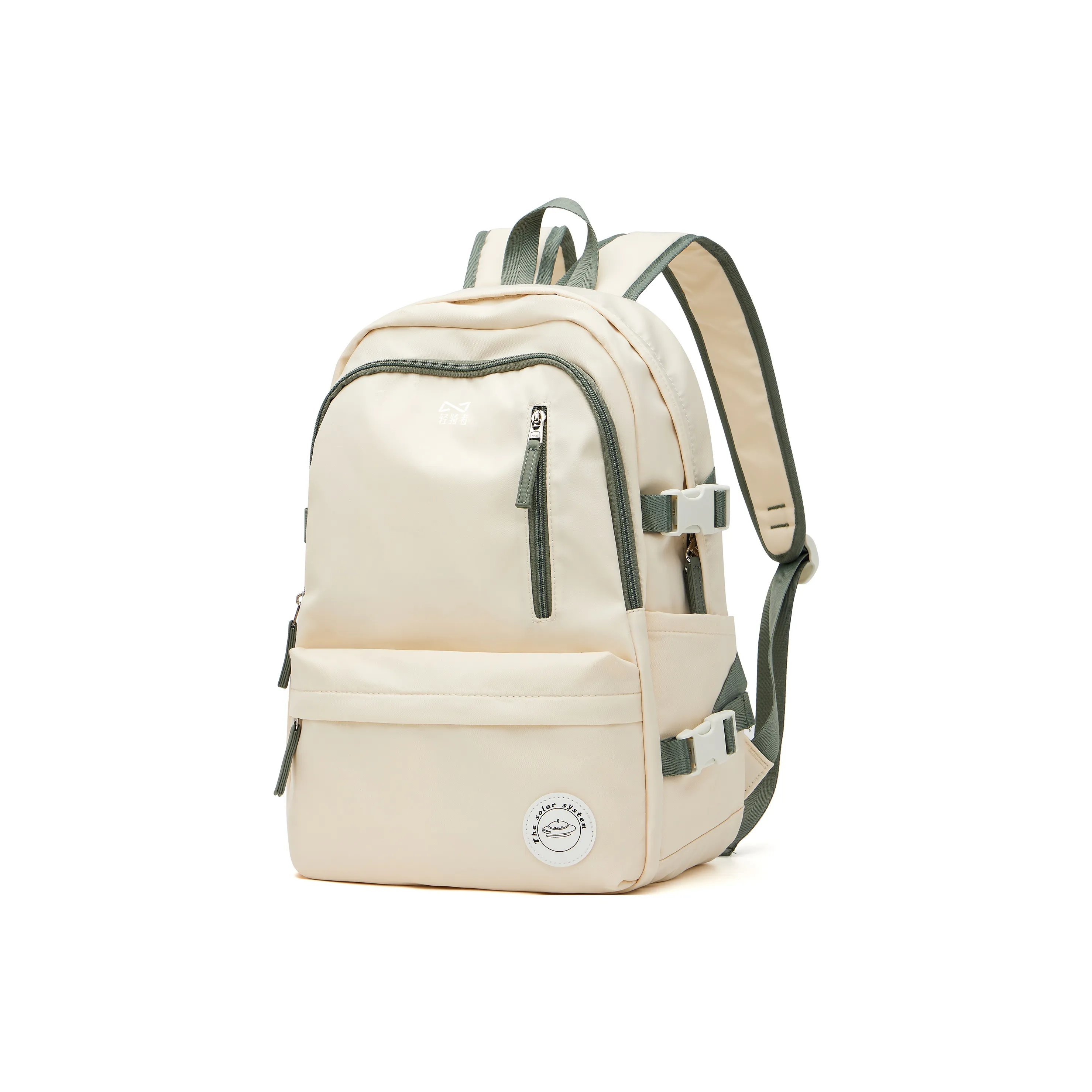 KEYSTREET Ткань Рюкзак Путешественный Рюкзак Стандартный Унисекс Бежевый Белый Зеленый