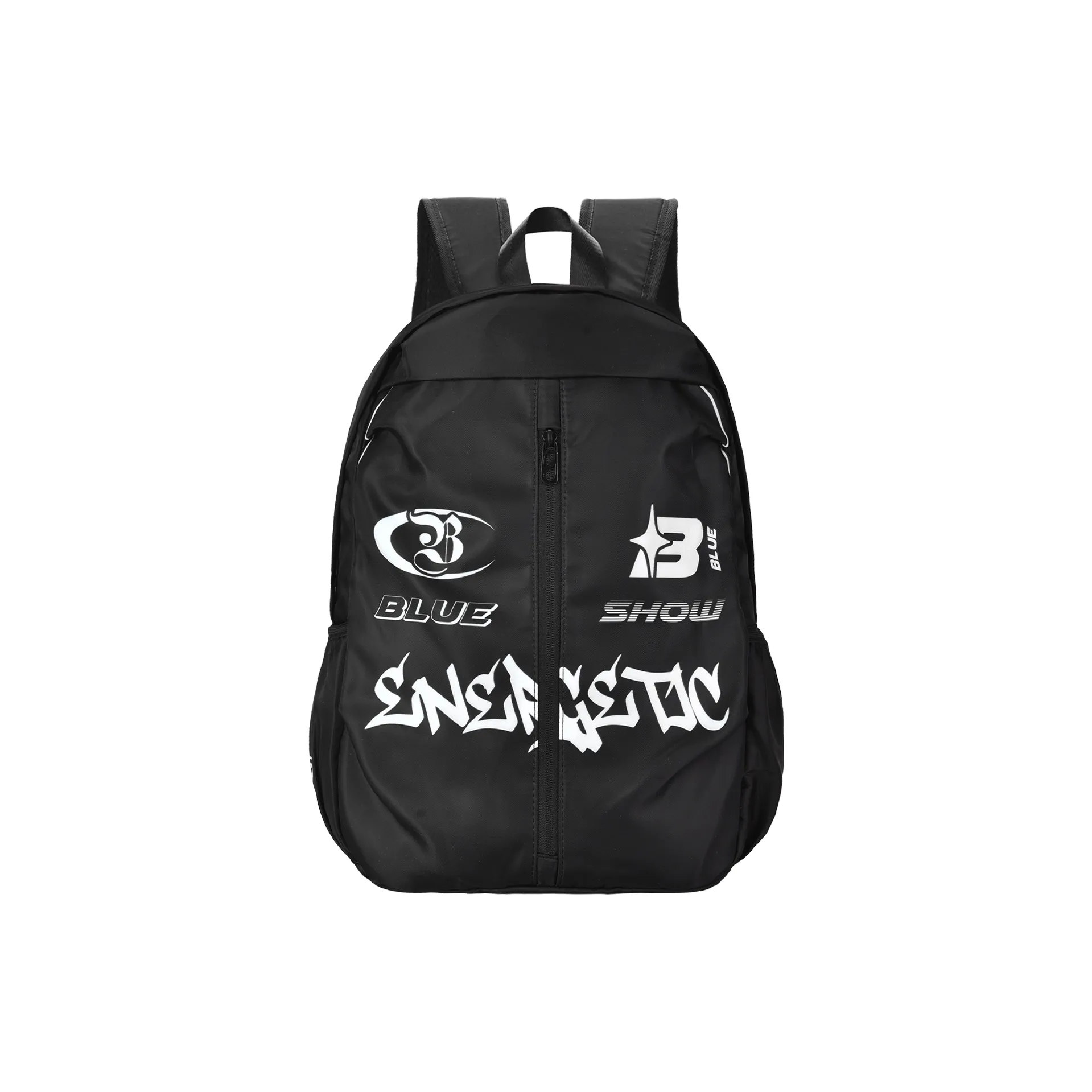SRRW ×BLUESHOW Коллаборация Полиэстер Студенческий Рюкзак Ноутбук Сумка Унисекс Черный