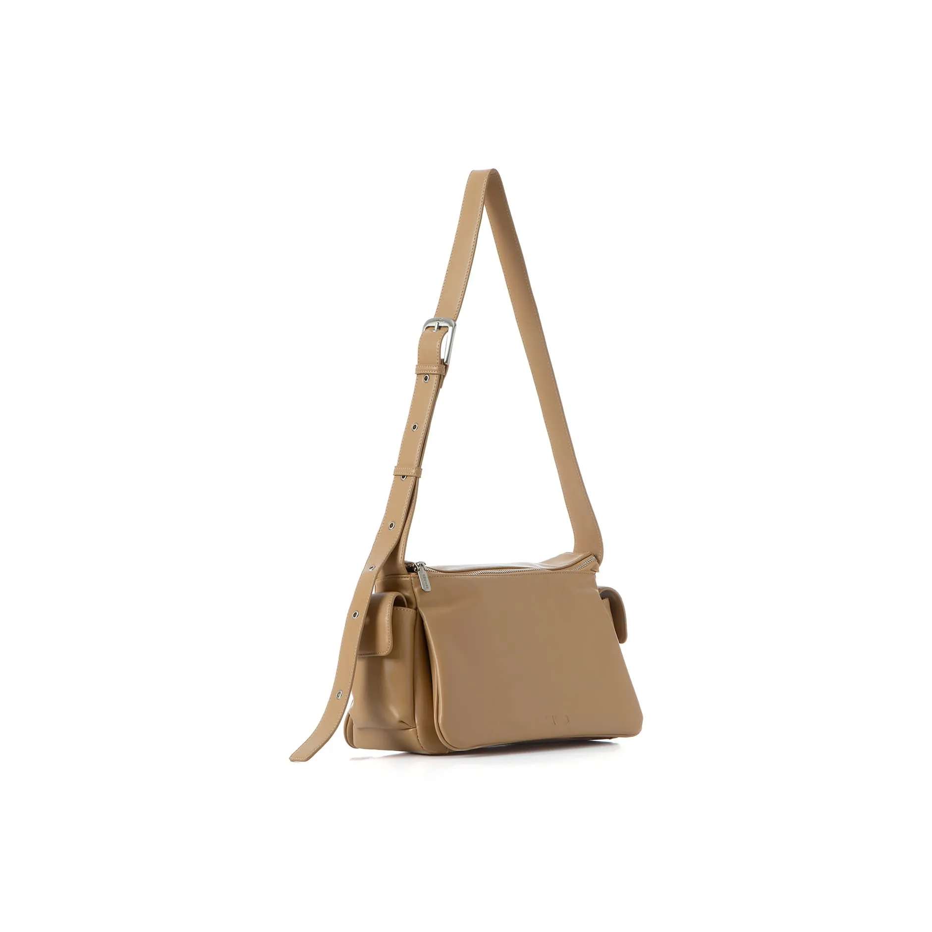 SQUARE Line Коровья кожа Универсальная Модная Основная часть Сумка через плечо Стандартная Унисекс Айвори Белый Черный Коричневый