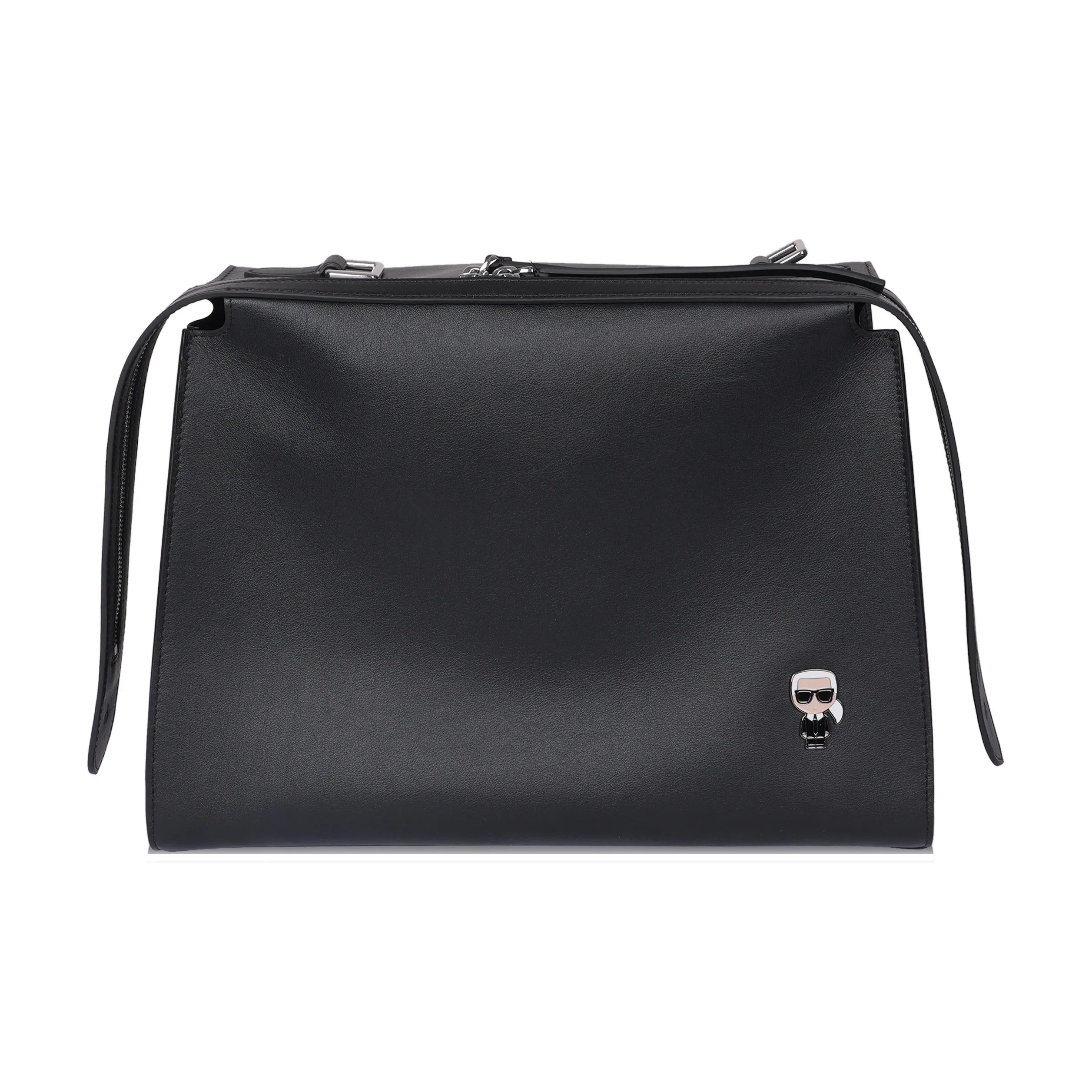 KARL LAGERFELD Cow Leather Clutch Women's Black