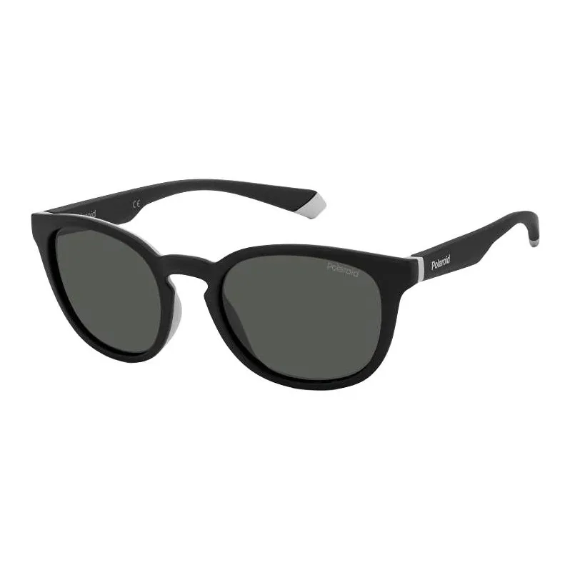 Polaroid Plastic Round Sunglasses Men's Black