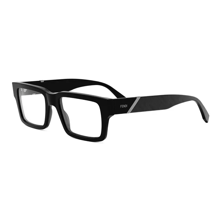 FENDI Ацетат Прямоугольные Оправы для Очков Унисекс Черный