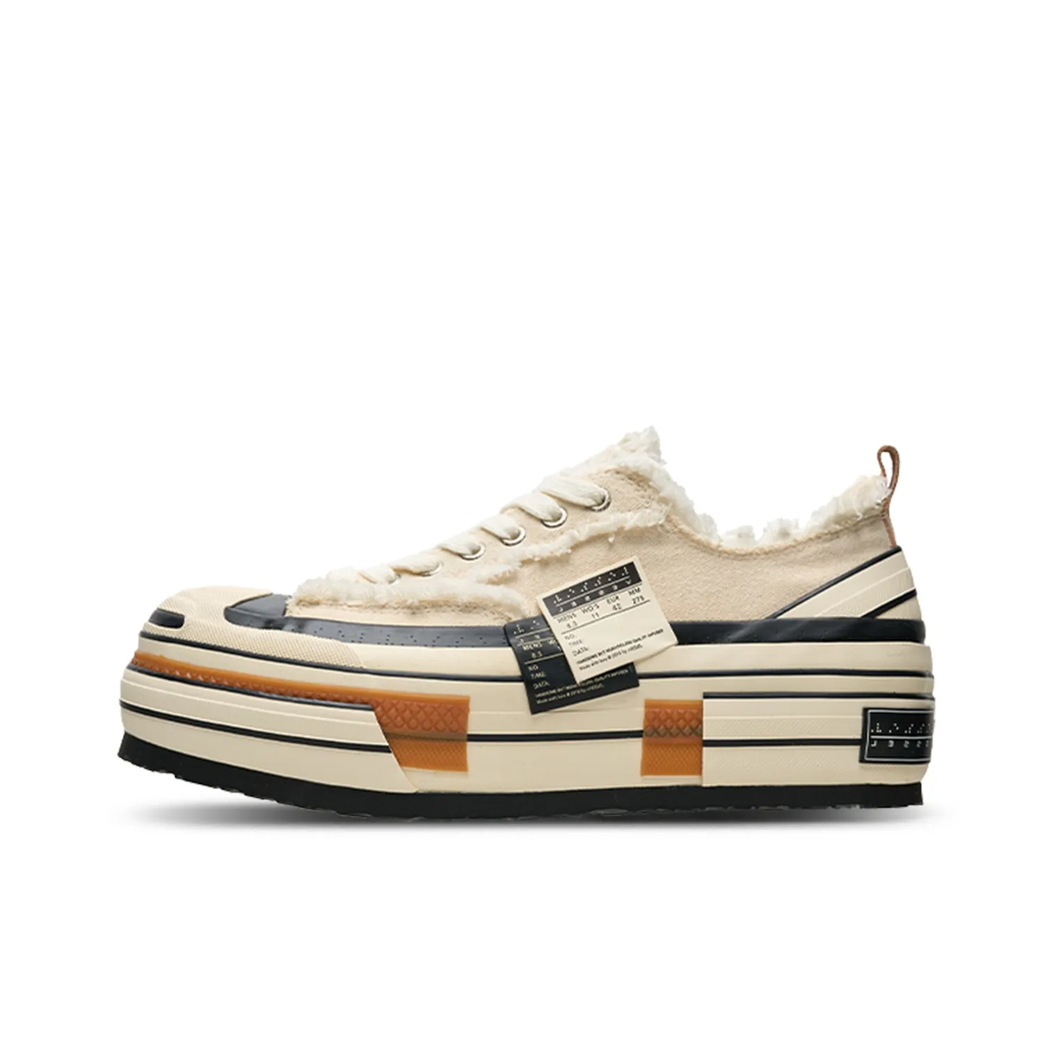 VESSEL Ladder Open-Ended Smiley Low-Top Skateboard Shoes Unisex Ecru