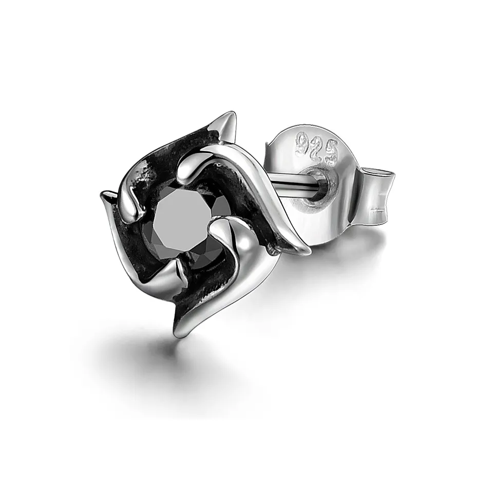 MYSH 925 Sterling Silver Stud Earrings Men's