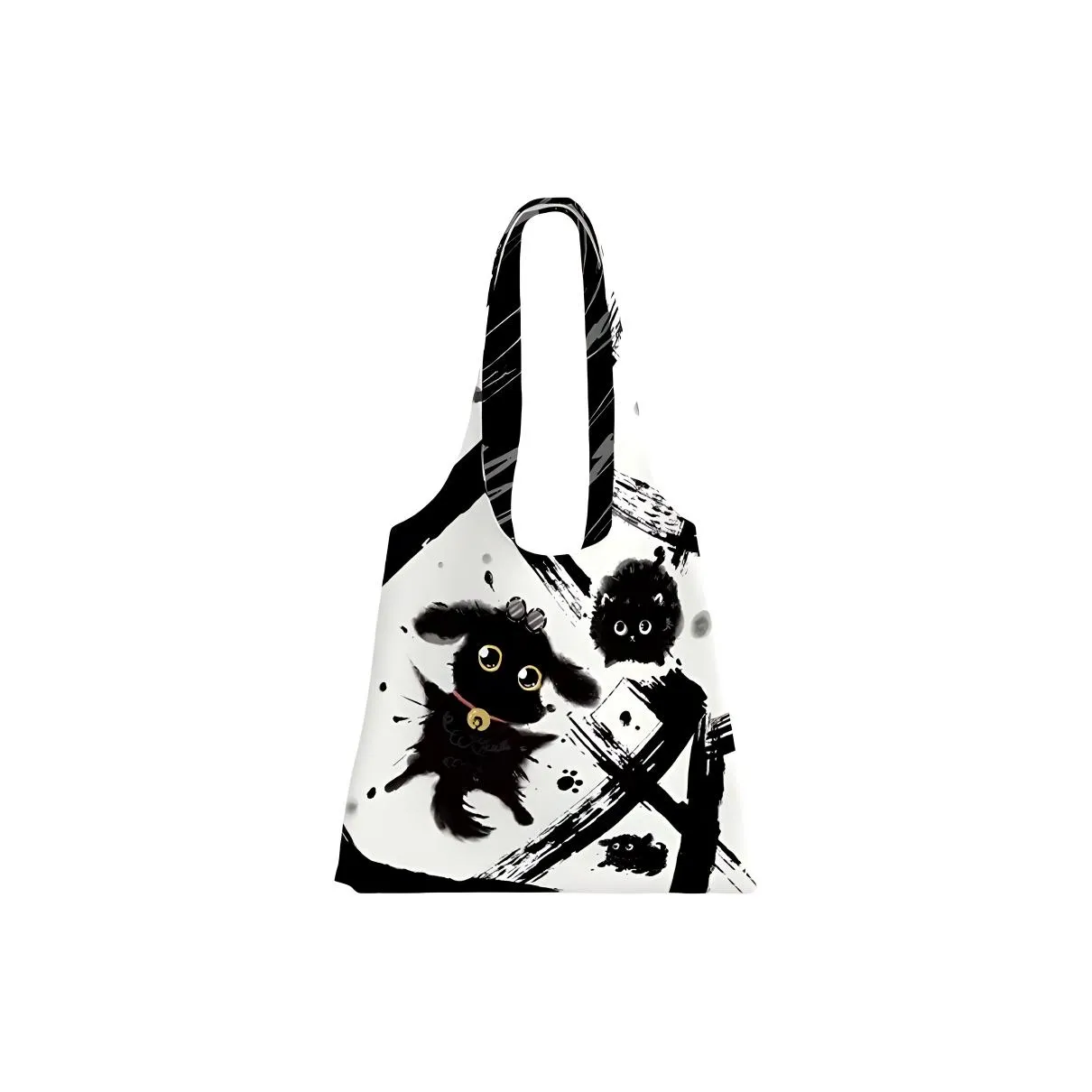 AOSONG Suede Tech Fabric Shoulder Bag Women's Ink Liquid Puppy Monk