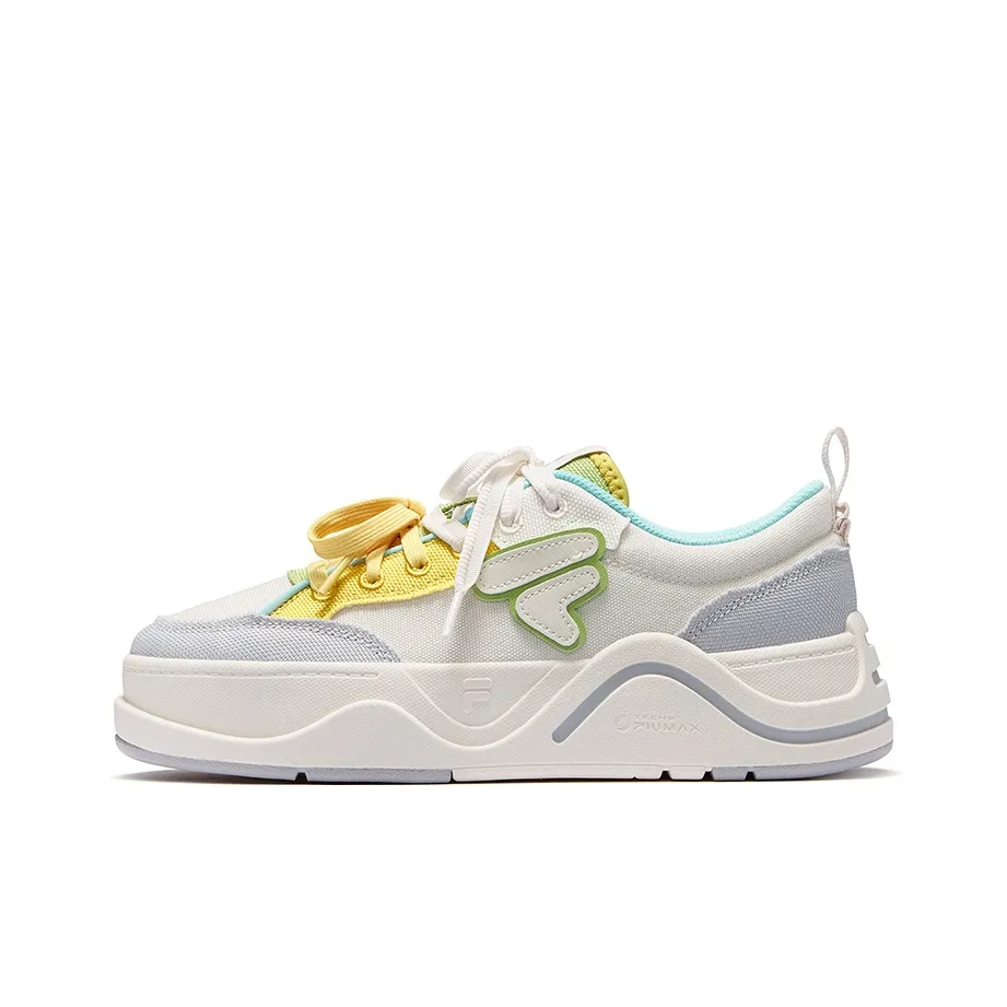 FILA FUSION 50-50 DX II CVS Abrasion-Resistant Low-Top Skateboard Shoes Women's White Green