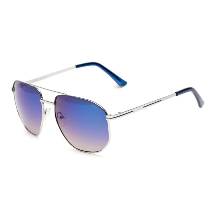 GUESS Metal Aviator Sunglasses Men's Silver