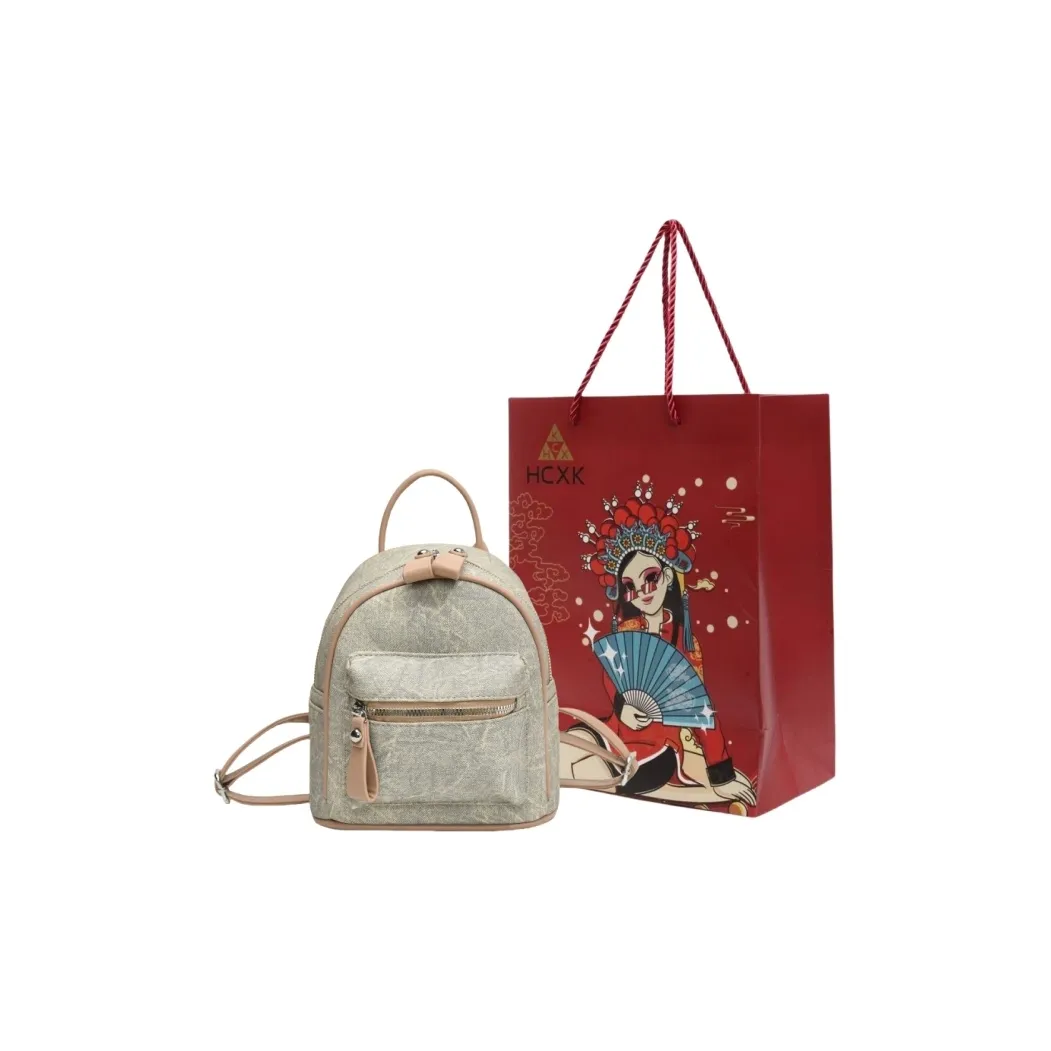 HCXK PU Backpack Women's Light Blue/Dark Blue