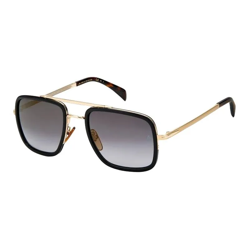 David Beckham Acetate Irregular Shape Sunglasses Men's Black