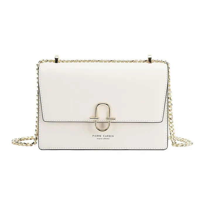 PIERRE CARDIN Сумка через плечо из коровьей кожи стандартная женская цвет экрю