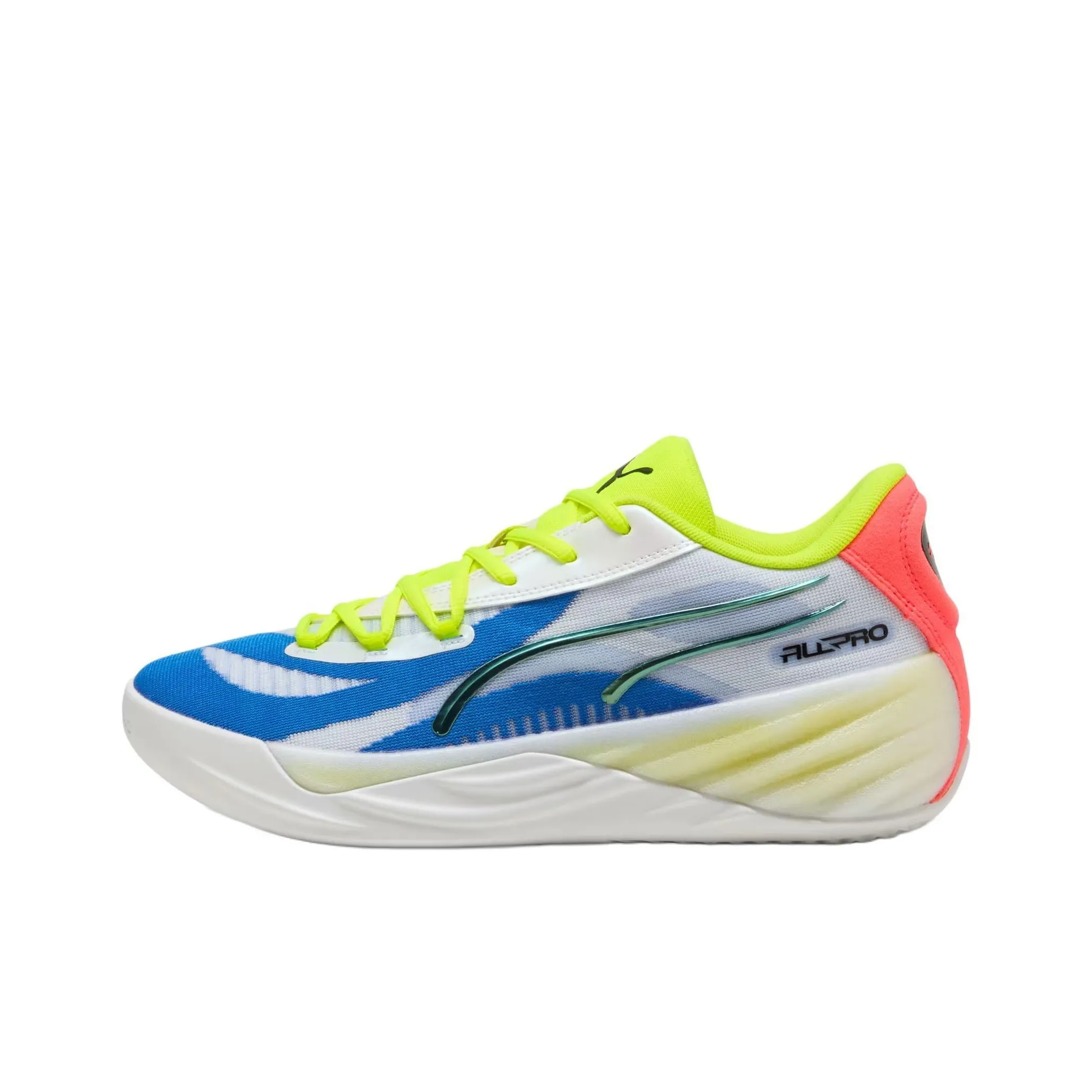 PUMA Все Pro Nitro™ Slip-Resistant Abrasion-Resistant Низкий Топ Баскетбольные Кроссовки Мужские Белый Синий
