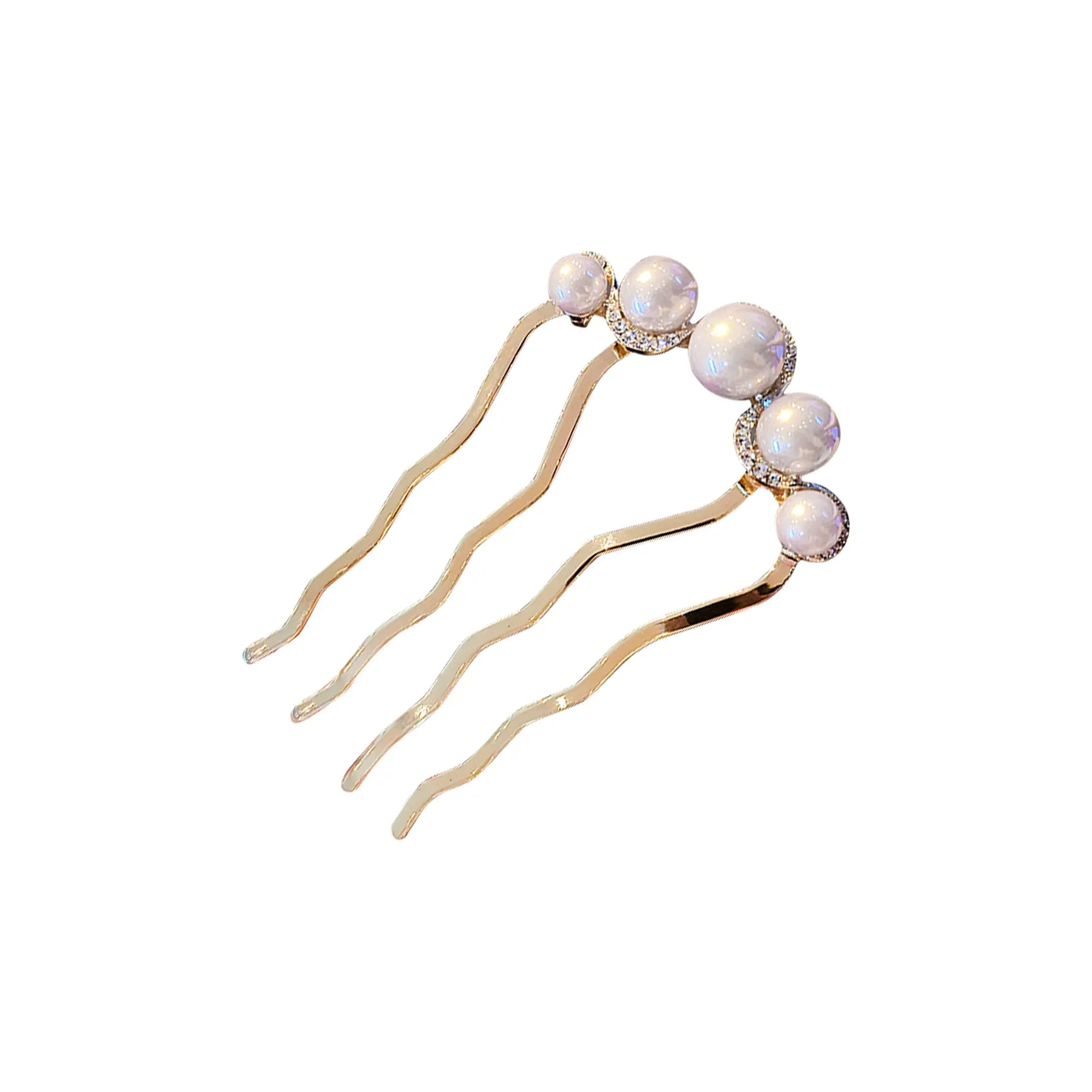 QIHUAMANYU Pearl, Alloy Comb Like Women's