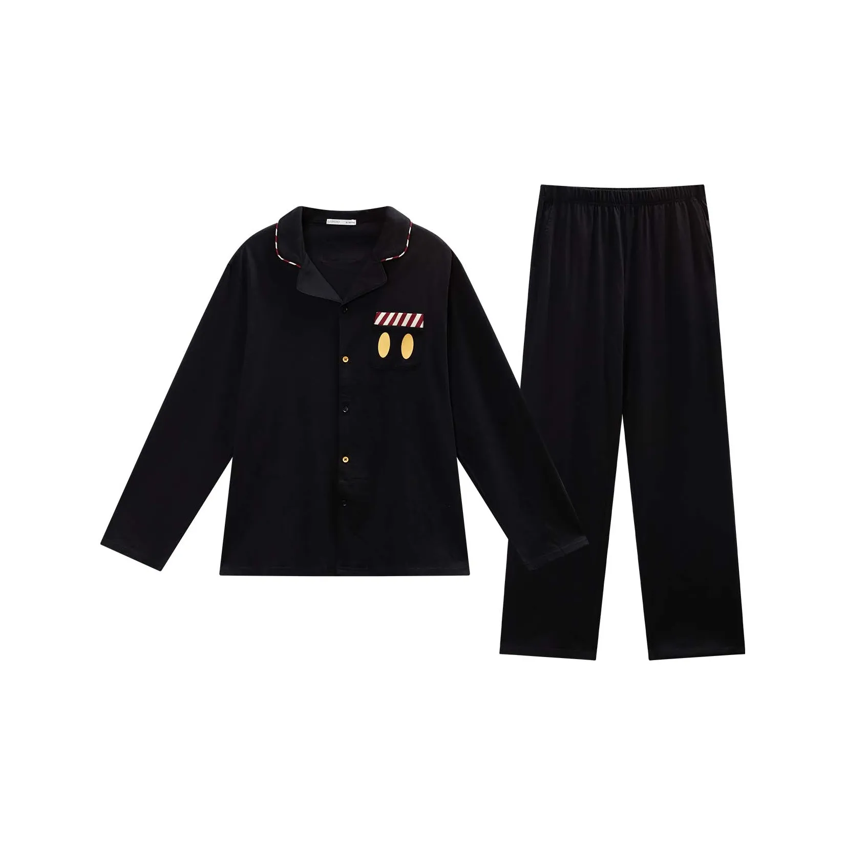 GUKOO x Disney Mickey Series Pajama Set Men's Black
