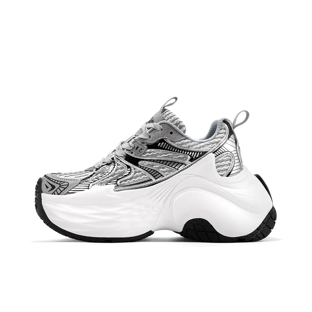 BASLS Wheel Lights Collection Breathable Low Top 8cm Platform Chunky Sneakers Unisex