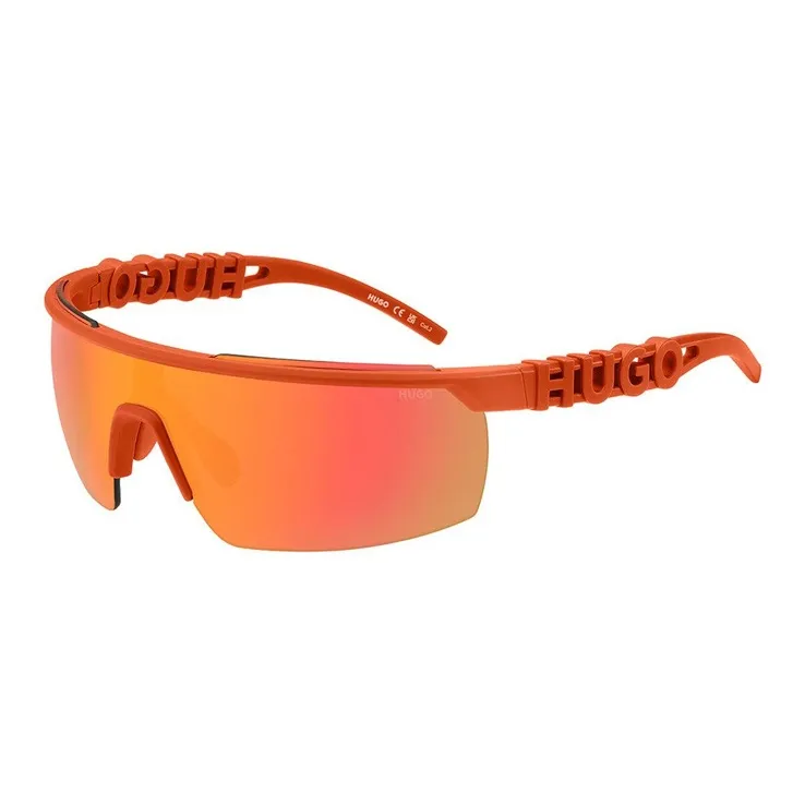 HUGO BOSS Irregular Shape Sunglasses Men's Orange