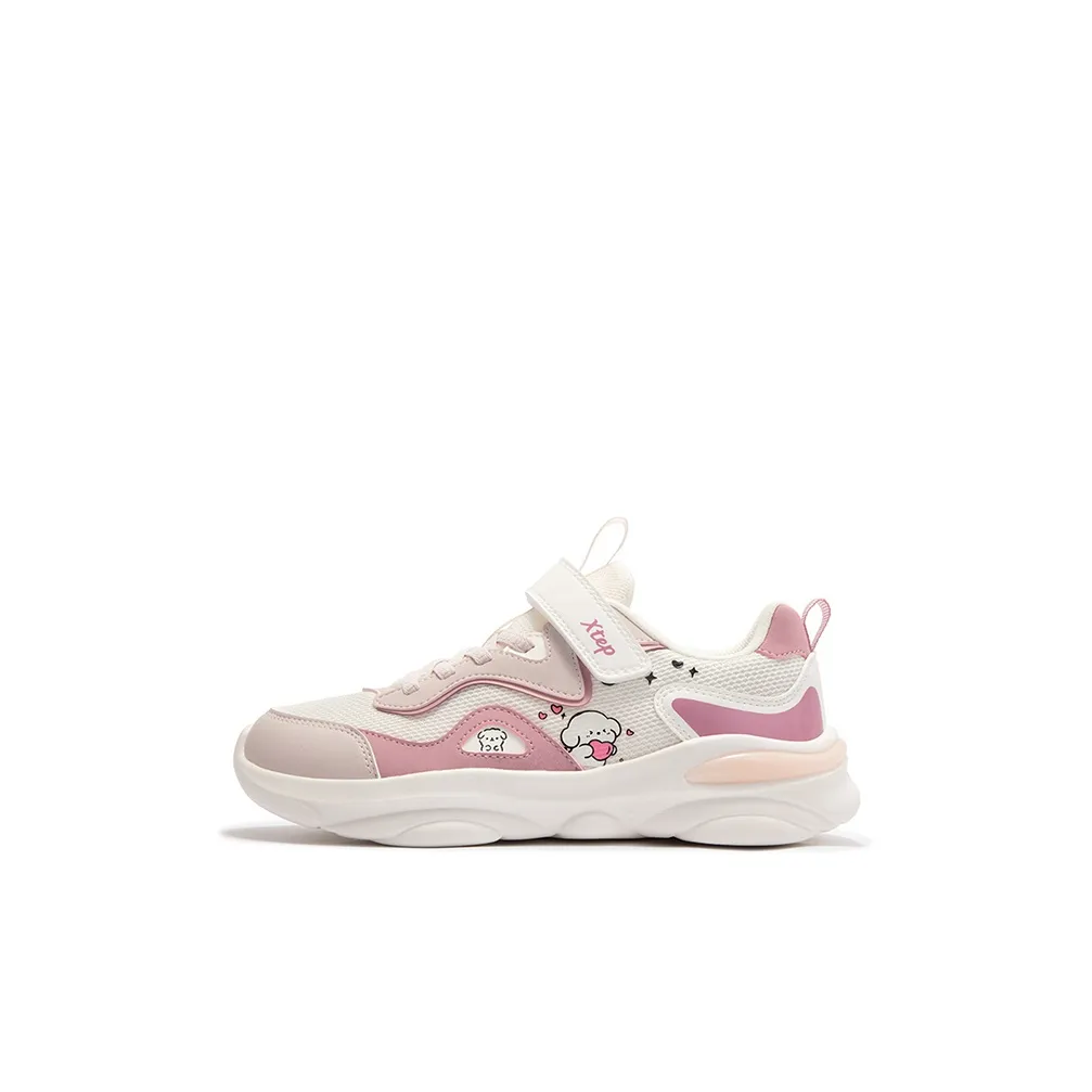 XTEP Некачественная Поддержка Низкий Топ Casual Парус Белый Туманно-Розовый Детский