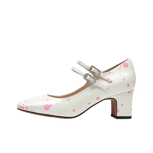 SHOESZOOO Туфли Мэри Джейн Звездное небо Розово-белые Женские