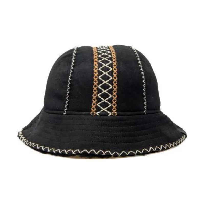 ugg Alp Sheepskin, Leather Bucket Hats Women's Black