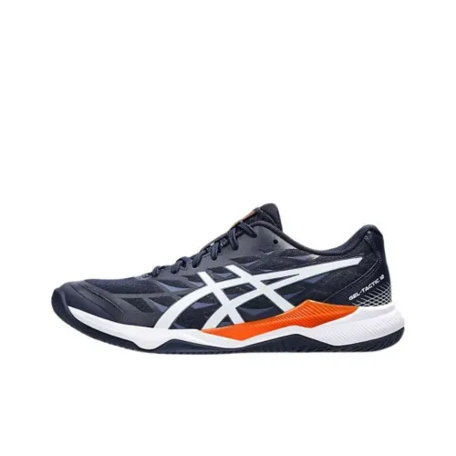 Asics Гель Tactic 12 Кроссовки для тренировок Низкие Черно-белые Оранжевые Мужские