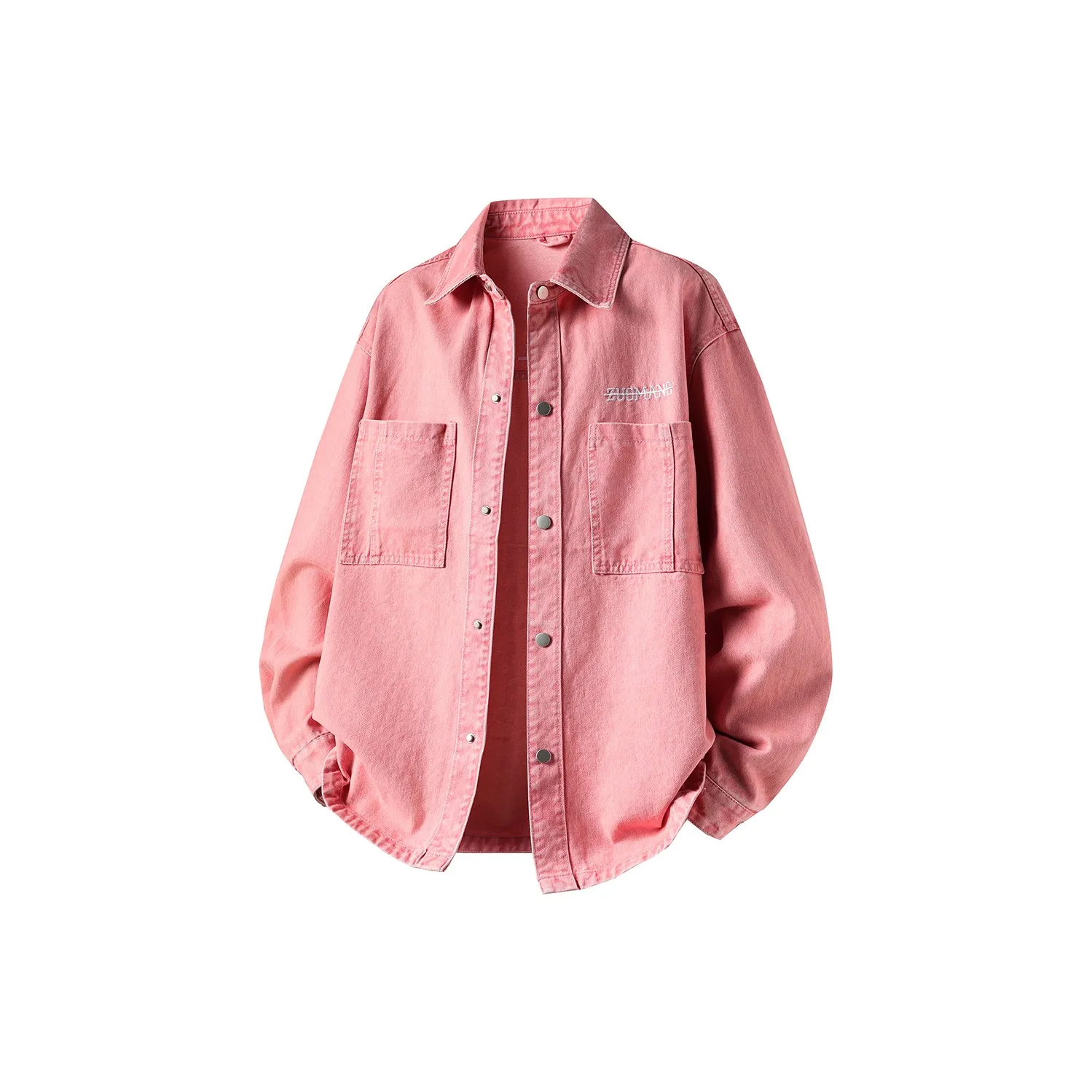 RIEZU Denim Jackets Unisex Pink