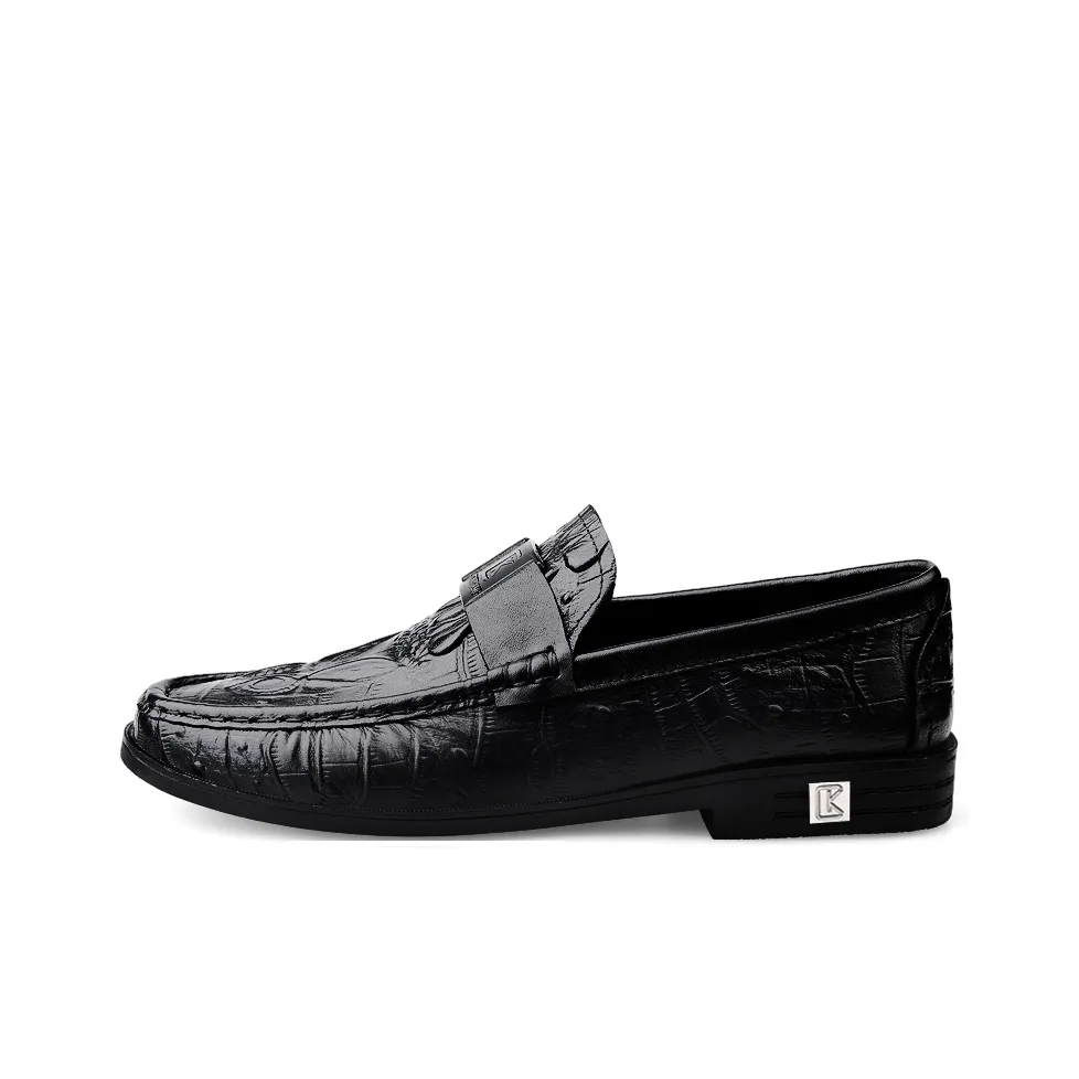 CKVUSAMG Gommino Loafers Unisex Black/Burgundy