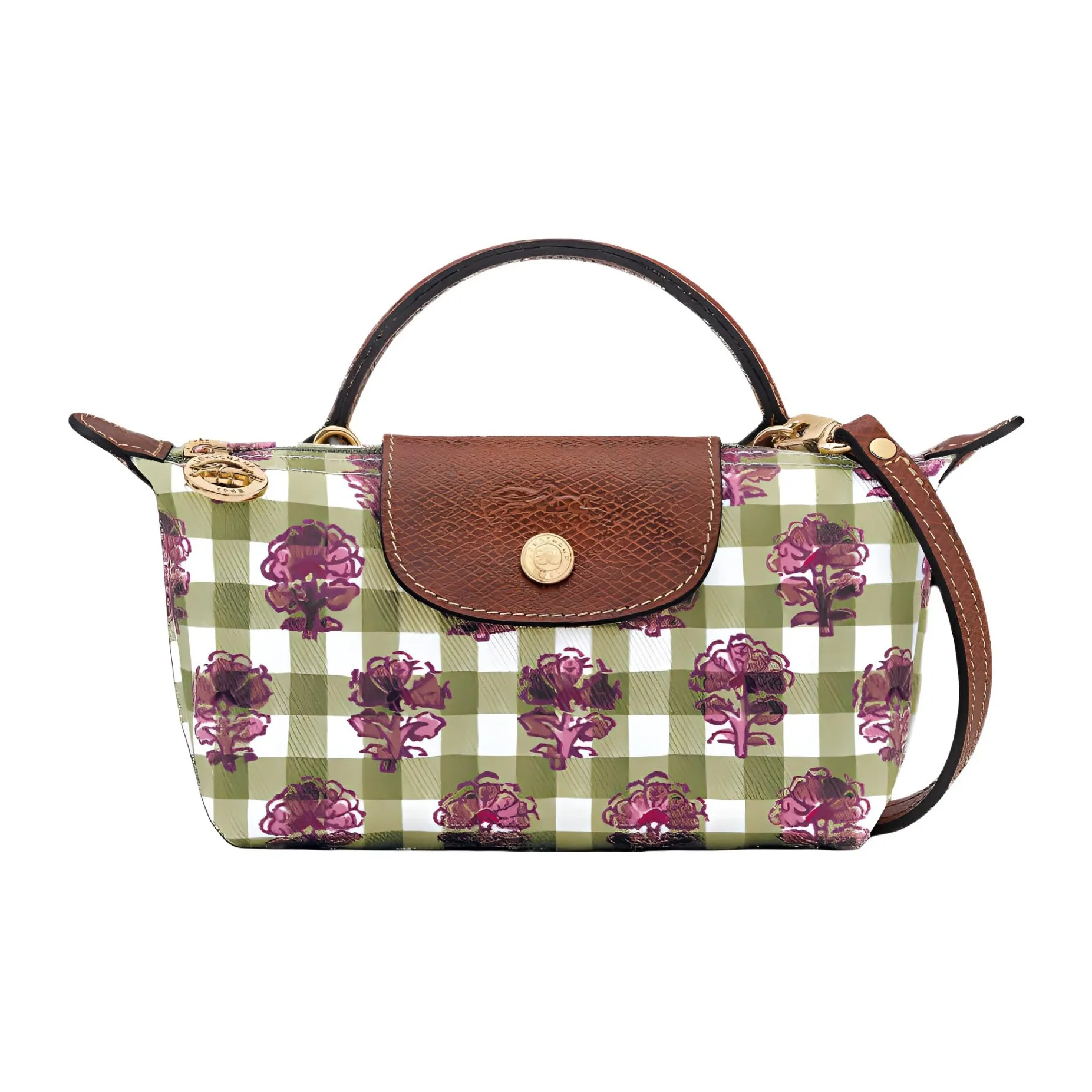 LONGCHAMP Le Pliage Collection Холщовая сумка-пельмени сумка через плечо сумка мини женская цвет Artichoke зеленый