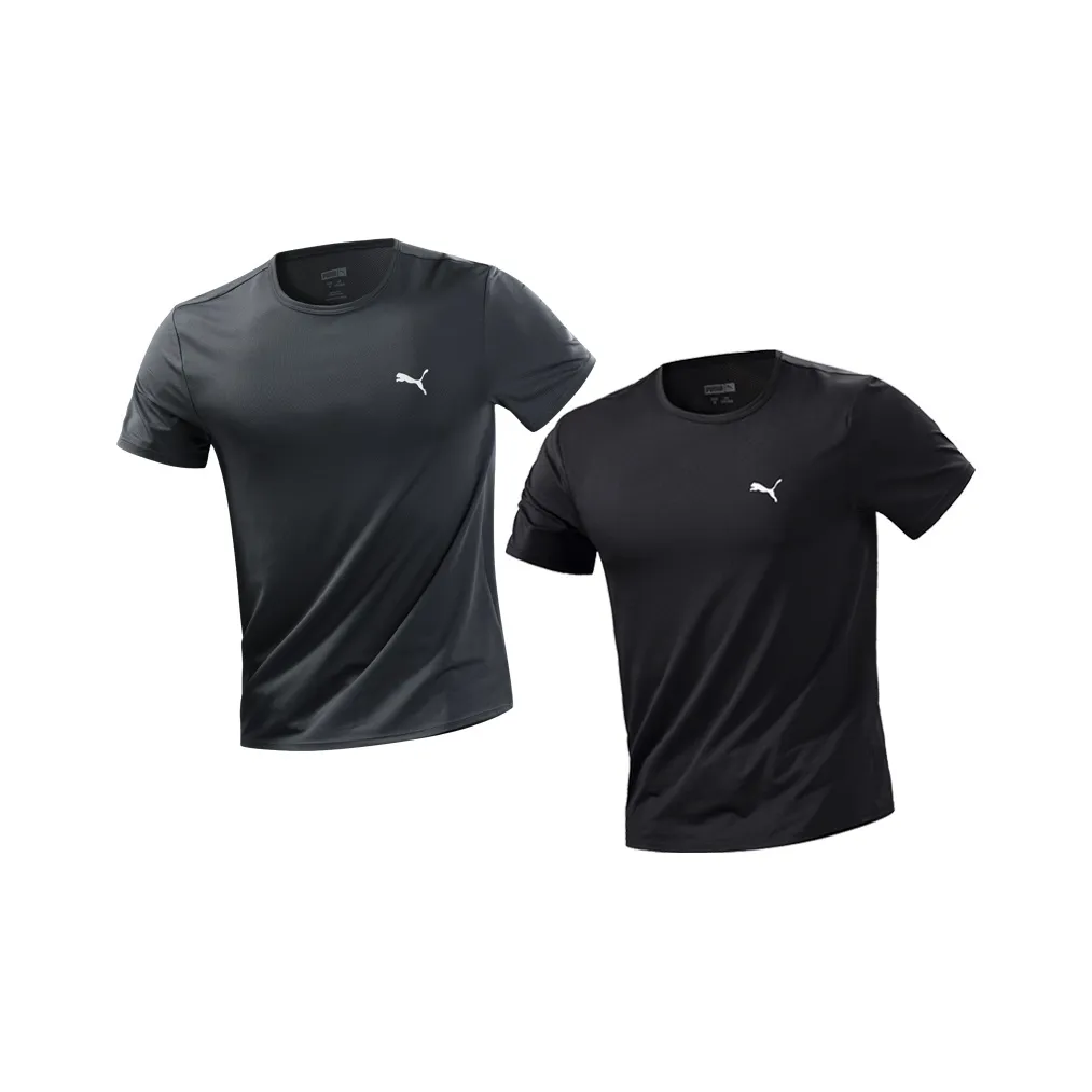 PUMA Undershirt Мужской 2 упаковки Черный + Темно-Серый Включает набор в подарочную коробку