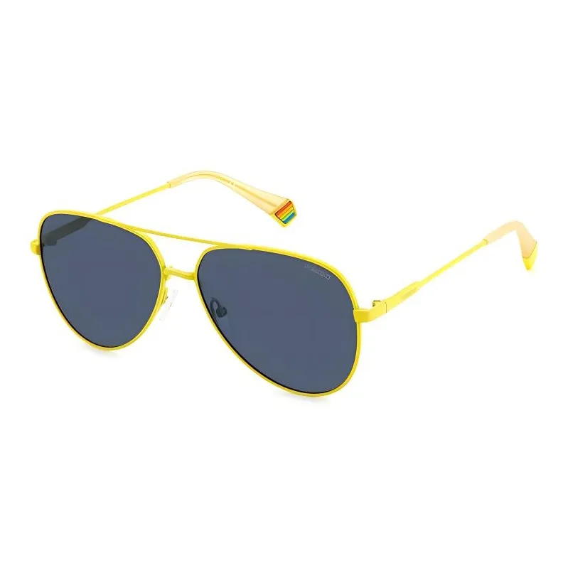 Polaroid Aviator Sunglasses Men's Yellow