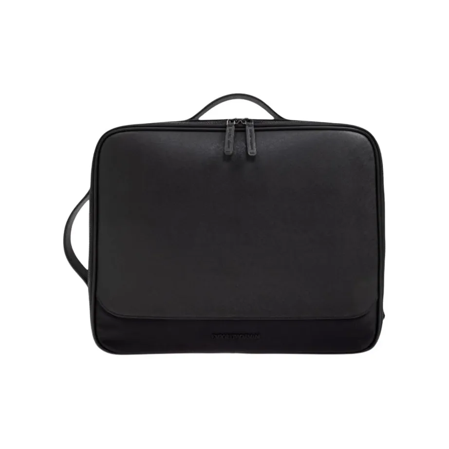 EMPORIO ARMANI Canvas Backpack Men's Black