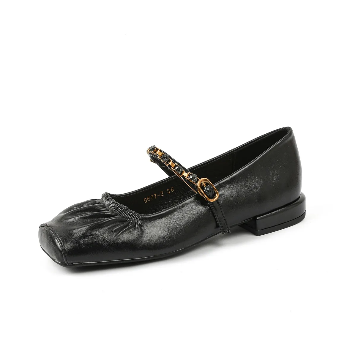 Bamiti Квадратный каблук Mary Jane обувь 2,5 см женская