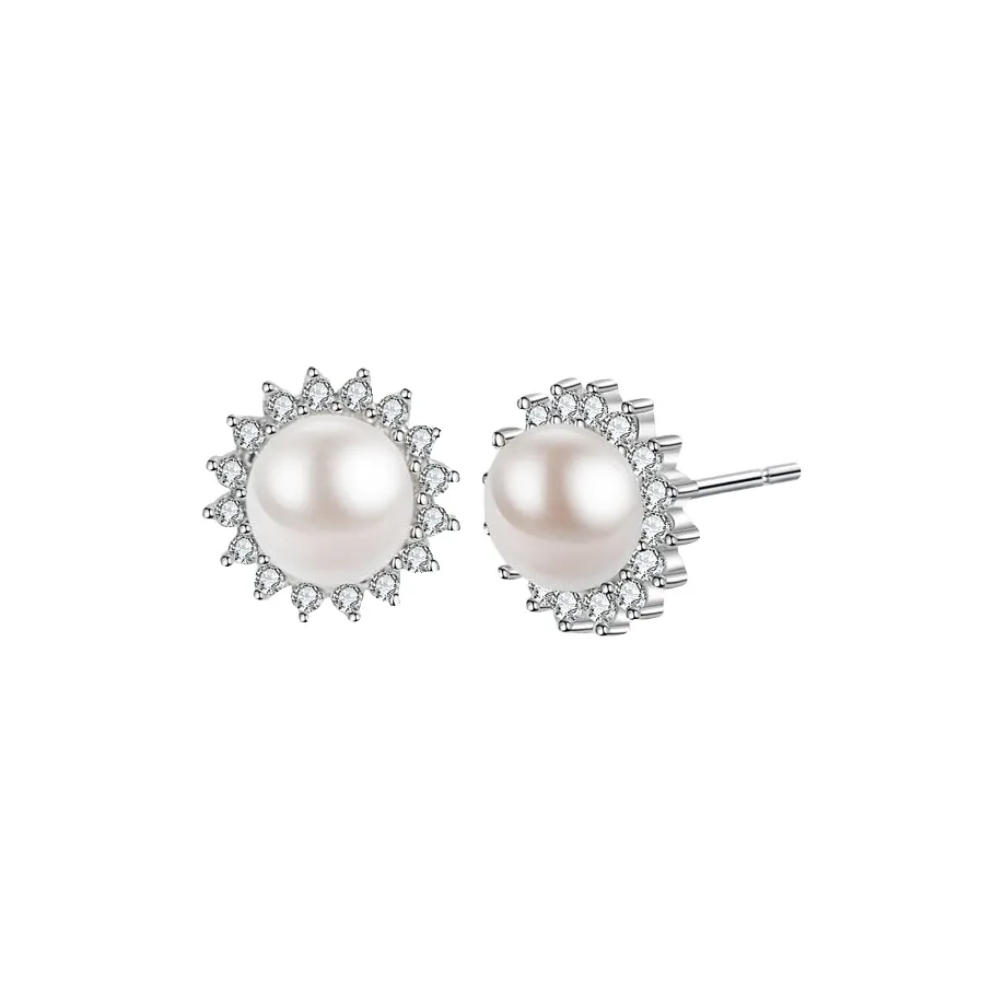 Cuihua Gold Shop Pearl Stud Earrings Women's