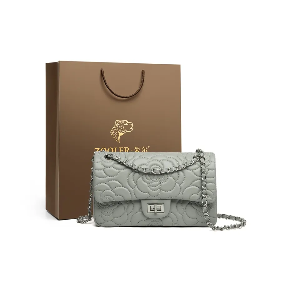 ZOOLER Овчина Сумка через плечо Стандартная Женская Черный Экрю Темно-серый