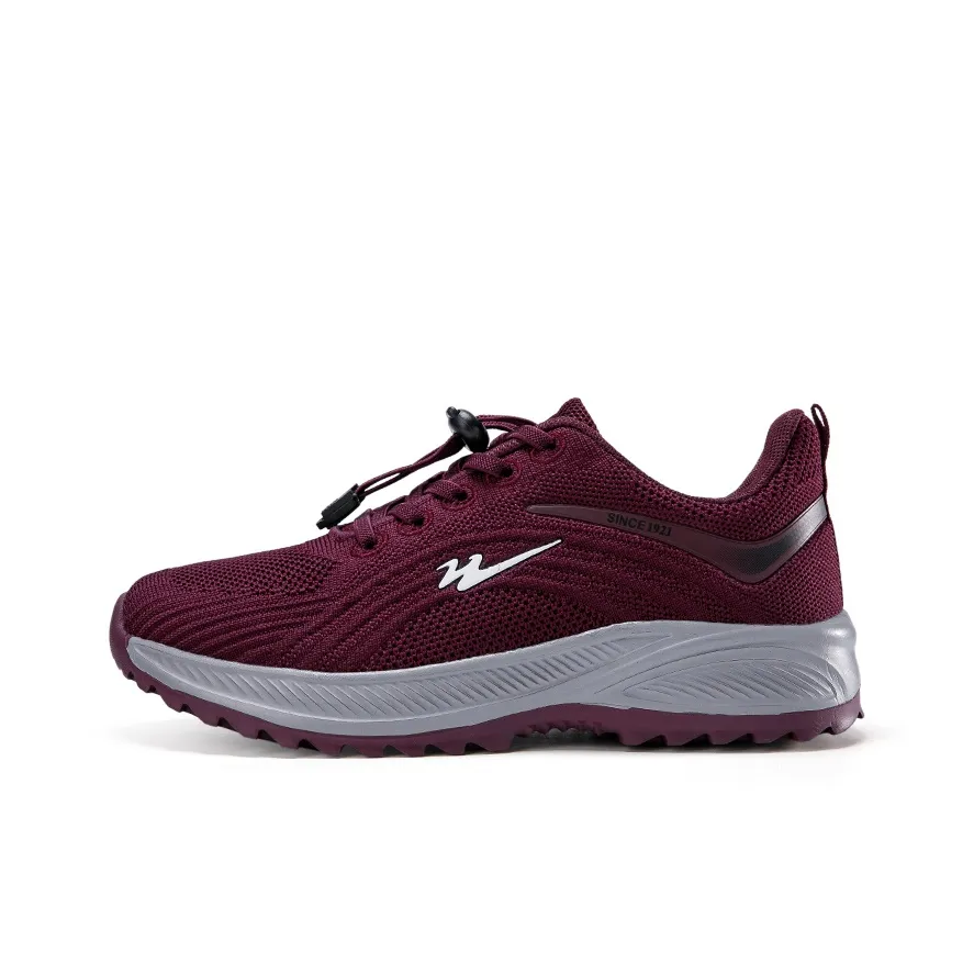 Binary Cushioning, Lightweight, Breathable, Slip Resistant Low Top Casual Shoes Women's Maroon