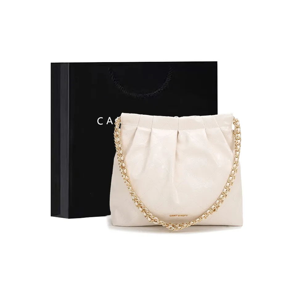 Carit&Koty Polyurethane Synthetic Leather Shoulder Bag Regular Women's White/Black/Burgundy