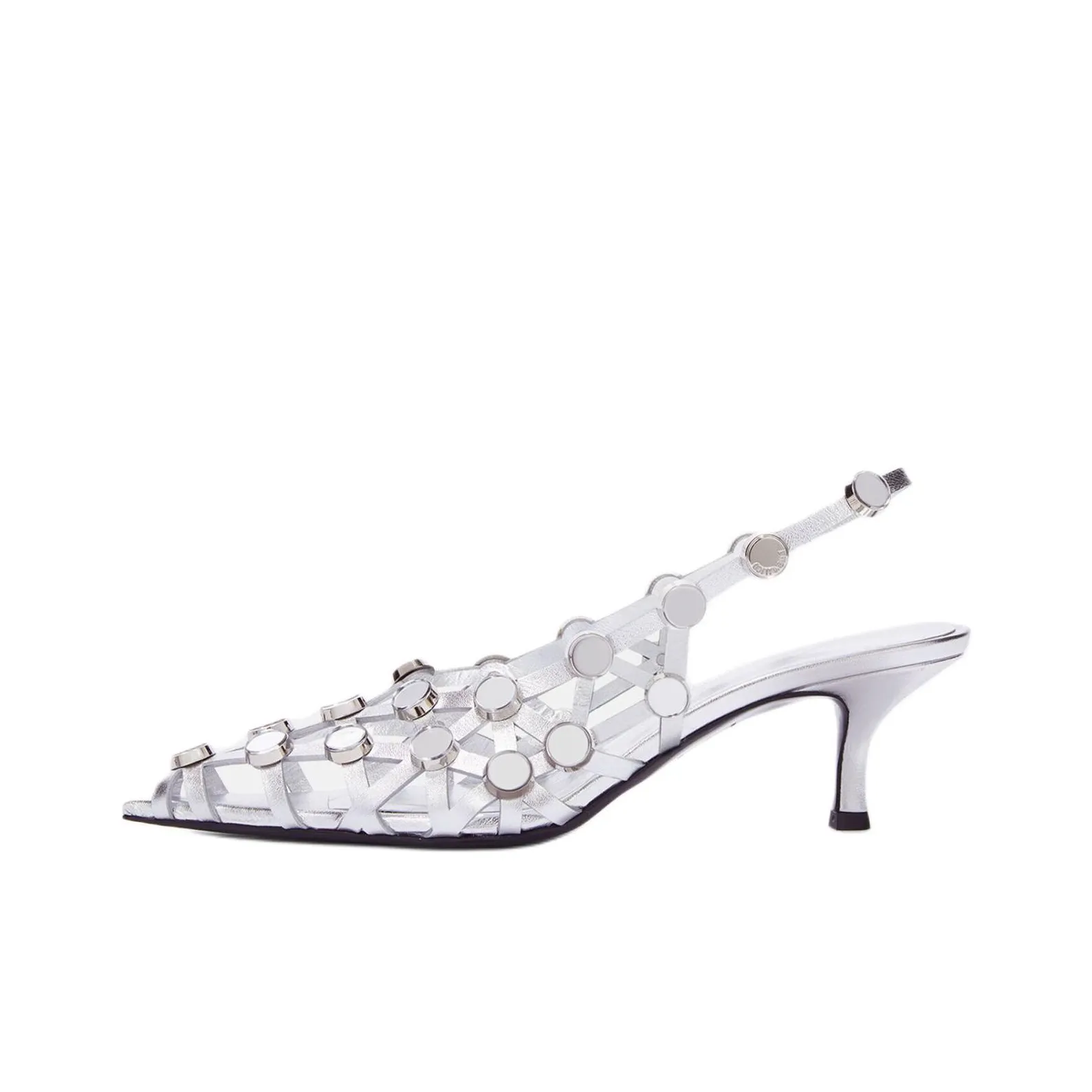 The Attico Grid Slingback Pumps