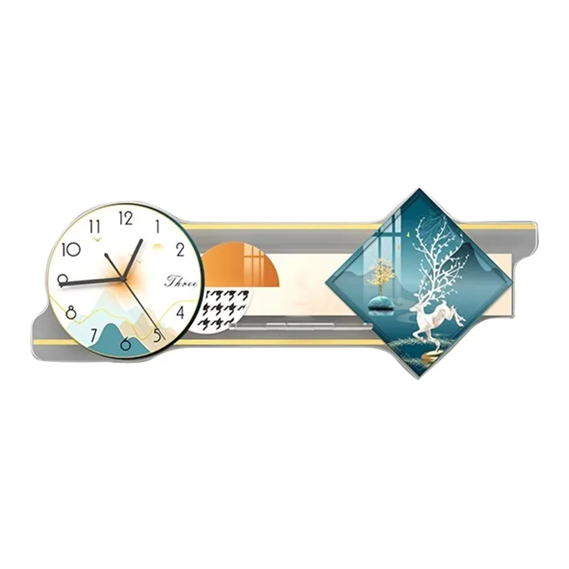 Meishida Механизм с плавным ходом секундной стрелки Акриловый настенный часы Унисекс Белый