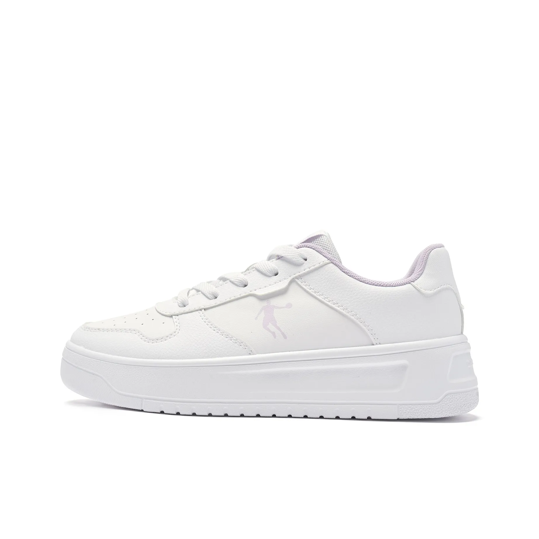 QIAODAN Anti-Slip And Wear-Resistant Breathable Low-Top Skateboard Shoes Women's White