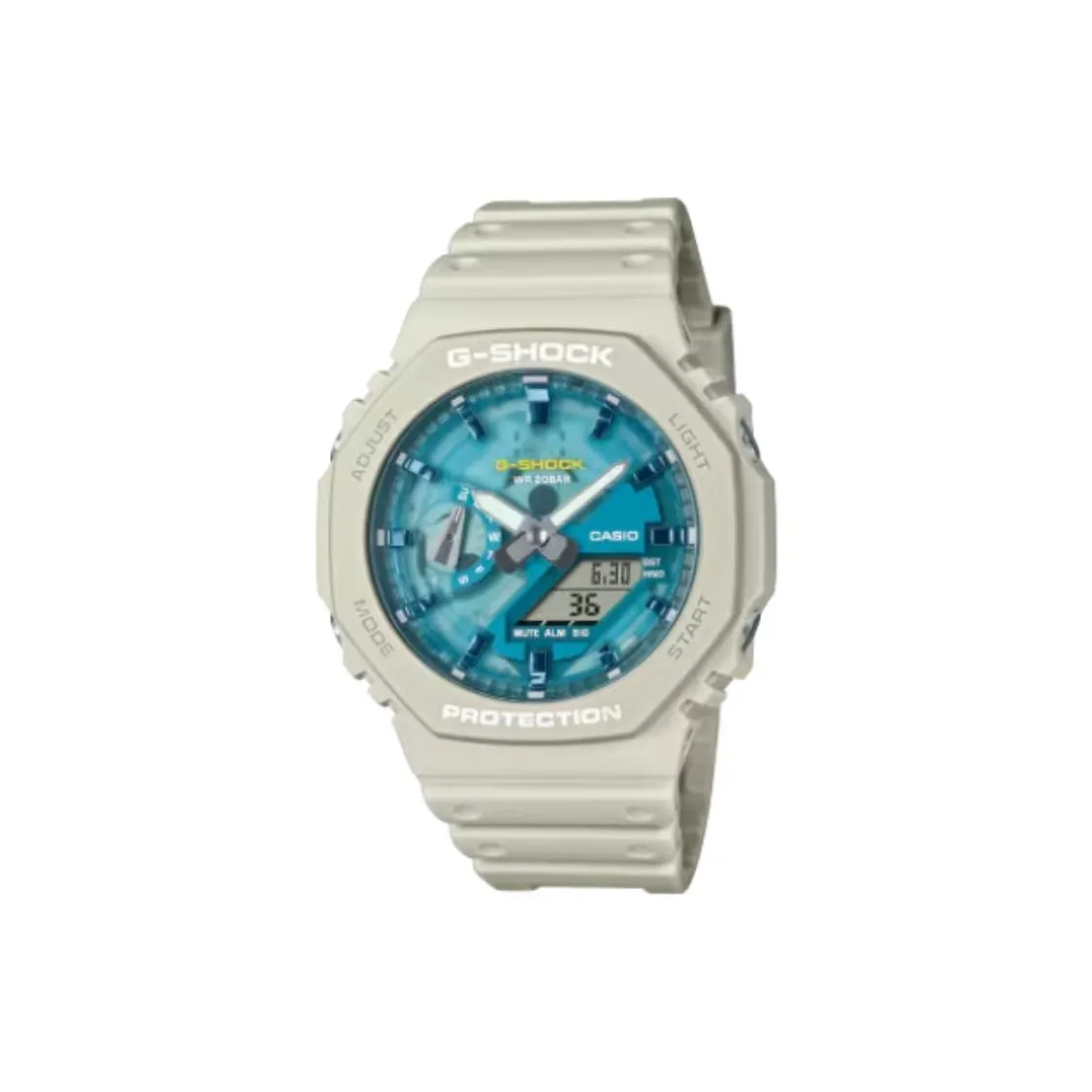 CASIO 2100 Collection Кварцевый механизм Смольный ремешок Часы унисекс Синий циферблат