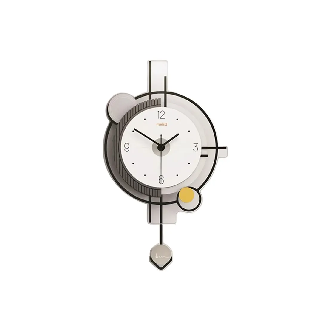 Meishida Механизм с плавным ходом секундной стрелки Акриловый настенный часы Унисекс Белый