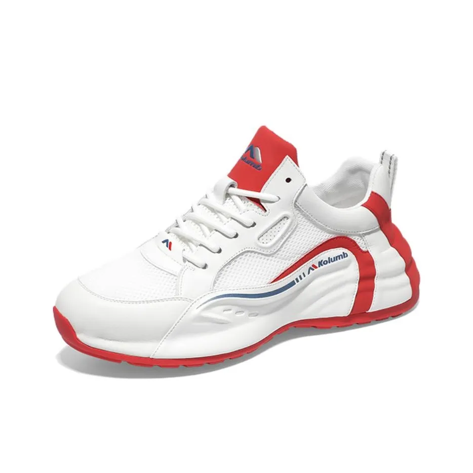 KOLUMB Slip Прочный Устойчивый к Износу Дышащий Низкий Топ Кэжуал Мужской Белый Красный