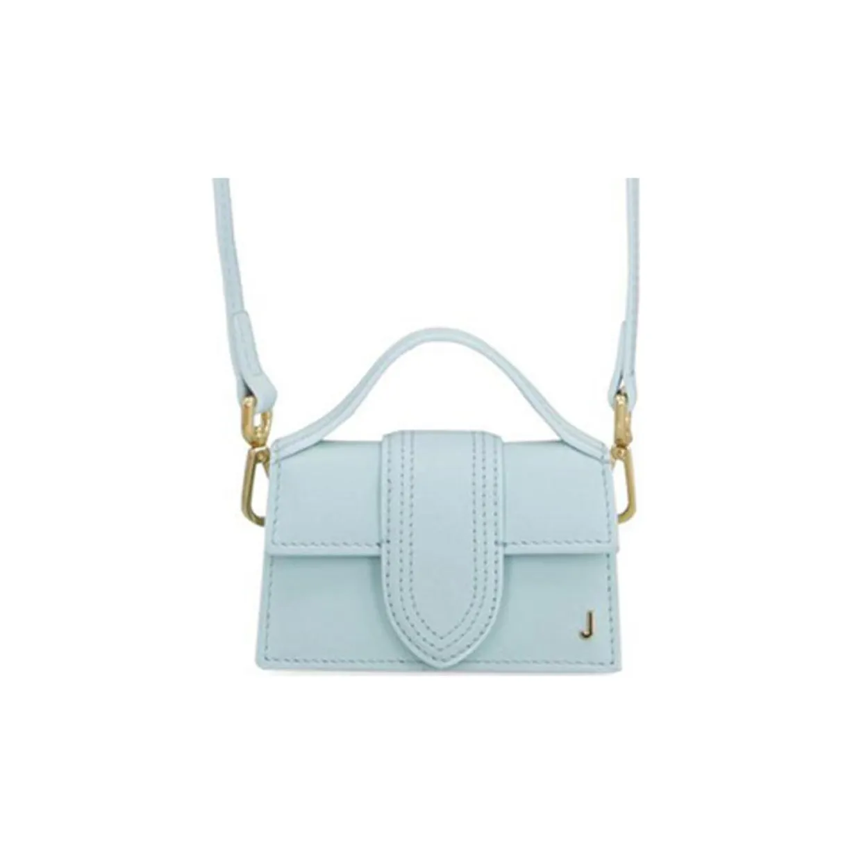 Jacquemus Cow Leather Shoulder Bag, Crossbody Bag Mini Women's Light Blue