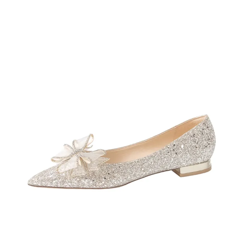 BINGO DUCK Грубый каблук Высокие каблуки 2 см Женские Шампанское